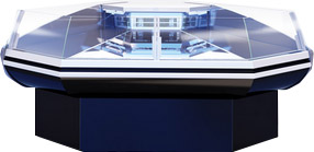 Среднетемпературная холодильная витрина MAGNUM ОС SG 90 Д с боковинами