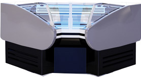 Среднетемпературная холодильная витрина MAGNUM IC SG 90 Д с боковинами